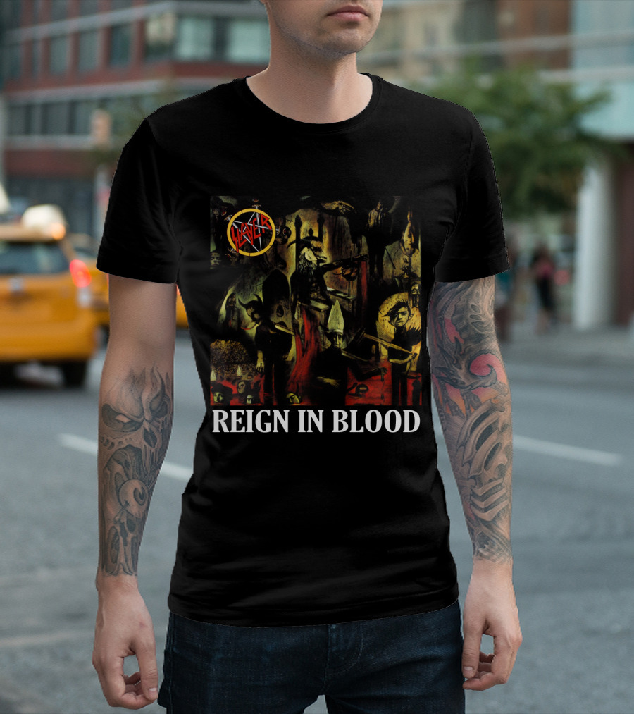 Slayer Reign In Blood Album Art Classic Cover T-Shirt