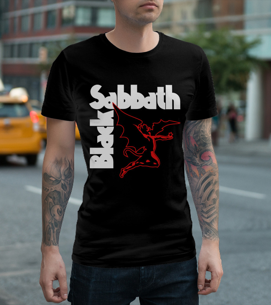 Black Sabbath Devil Logo Retro T-Shirt