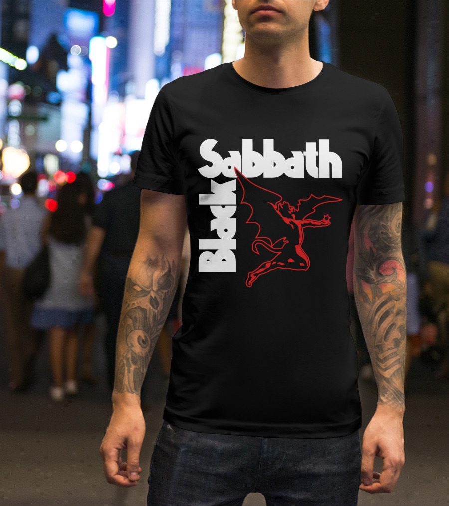 Black Sabbath Devil Logo Retro T-Shirt