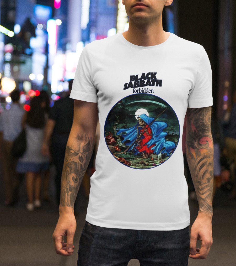 Black Sabbath Forbidden Grim Reaper Album Art T-Shirt