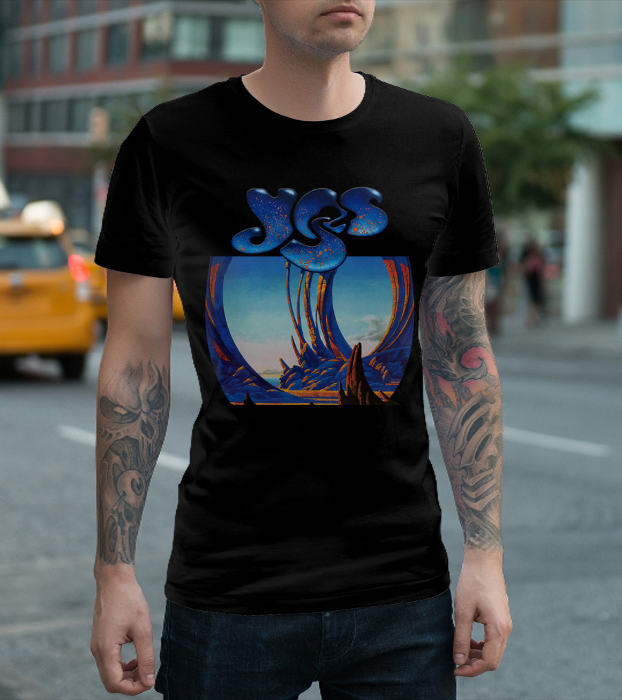 Yes Album Art Cover Retro Fantasy Landscape T-Shirt