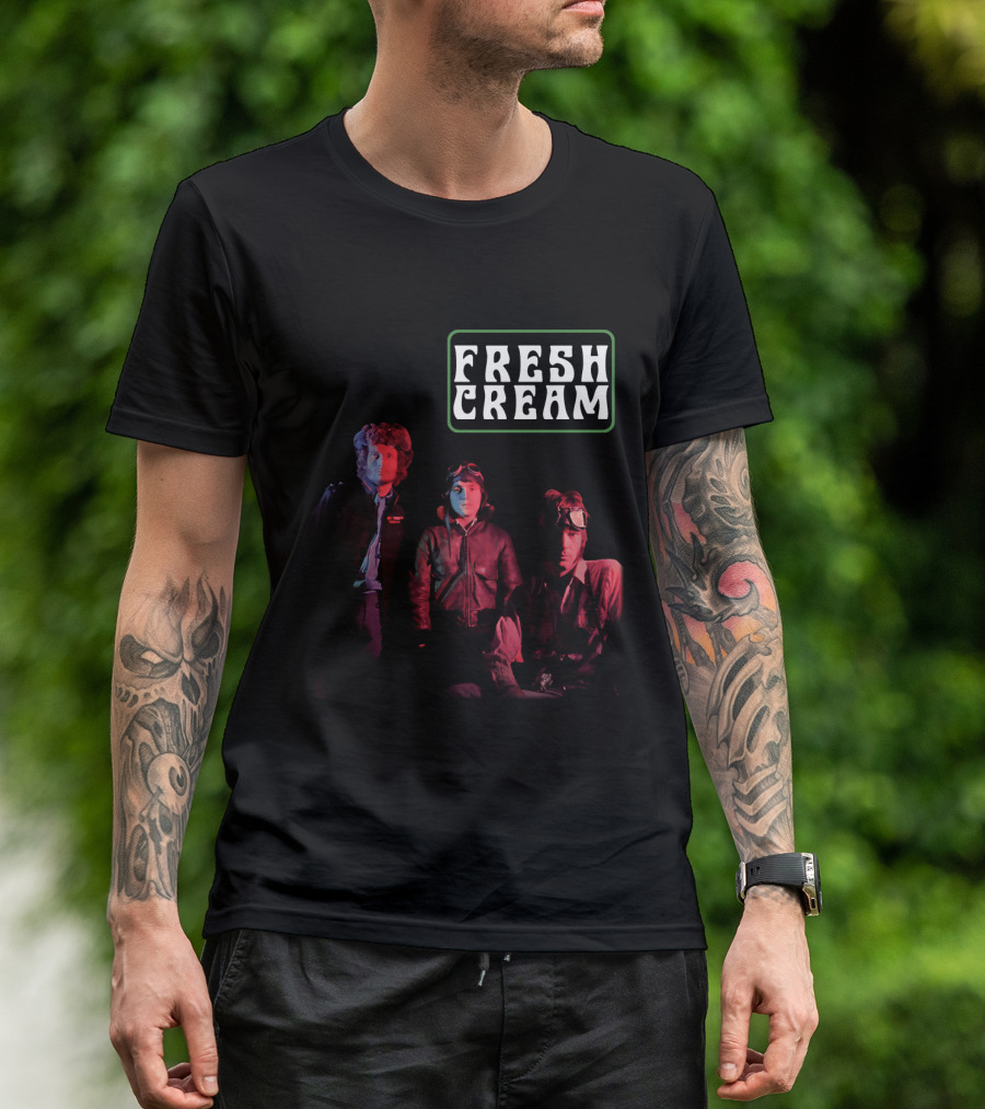 Fresh Cream 1966 Rock Band Album Cover Art T-Shirt