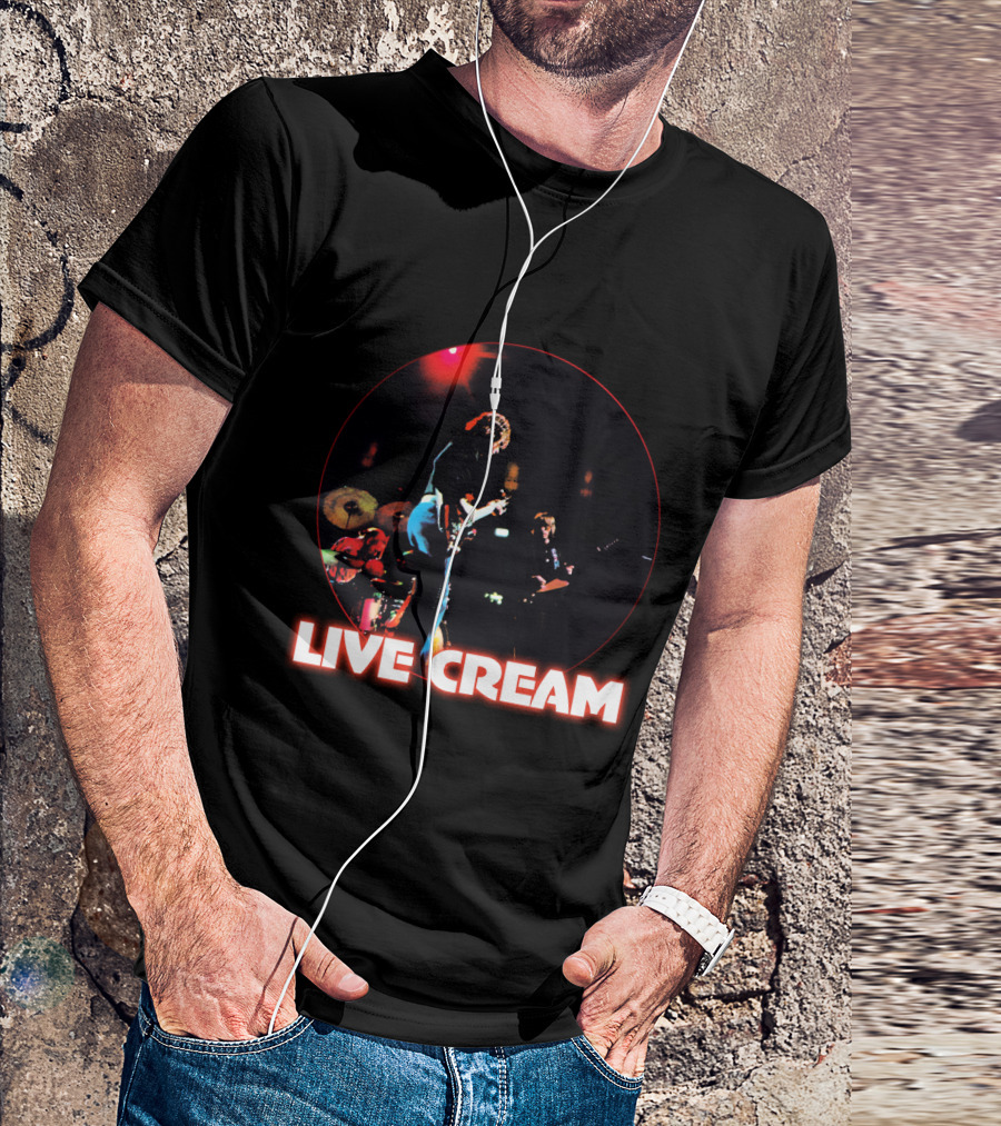 Live Cream Concert Performance Circular Visual T-Shirt