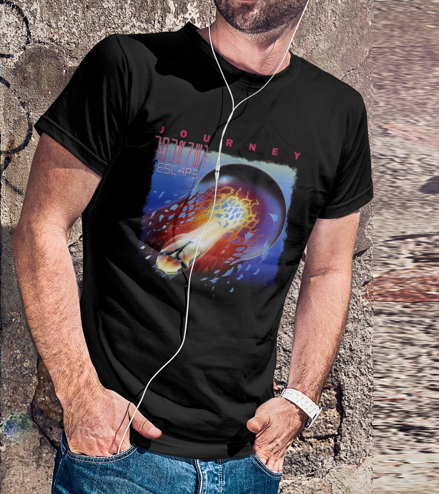 Journey Esc4P3 Album Art Rocket T-Shirt