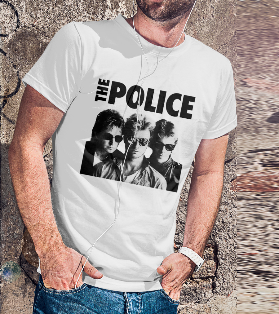 The Police Band Black And White Photo Tp T-Shirt