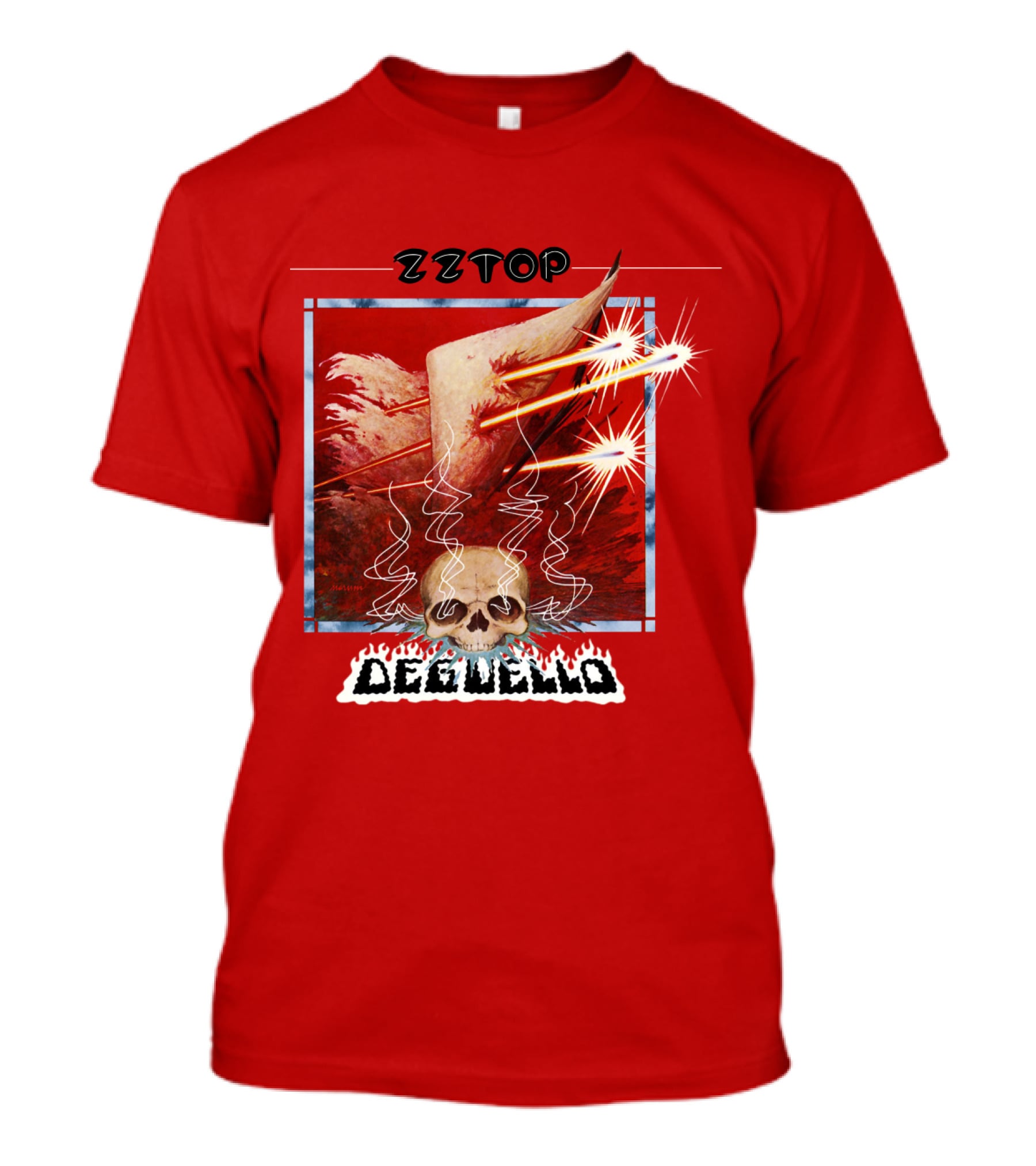 Zz Top Deguello Album Cover Skull Art T-Shirt