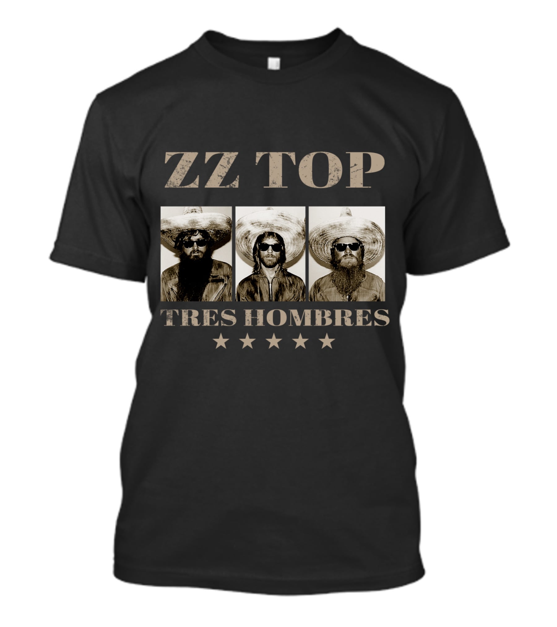 Zz Top Tres Hombres Stars T-Shirt