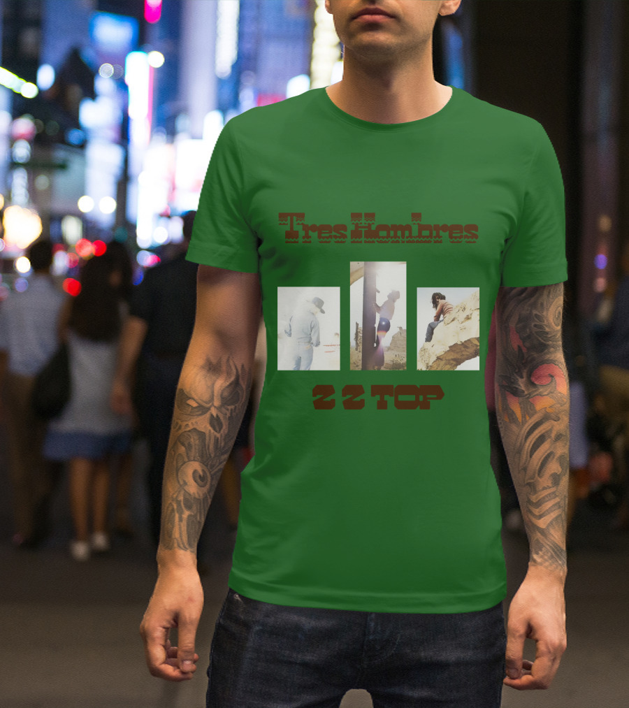 Tres Hombres Zz Top Vintage Album Cover T-Shirt