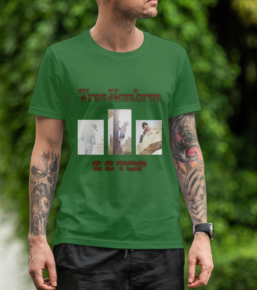 Tres Hombres Zz Top Vintage Album Cover T-Shirt