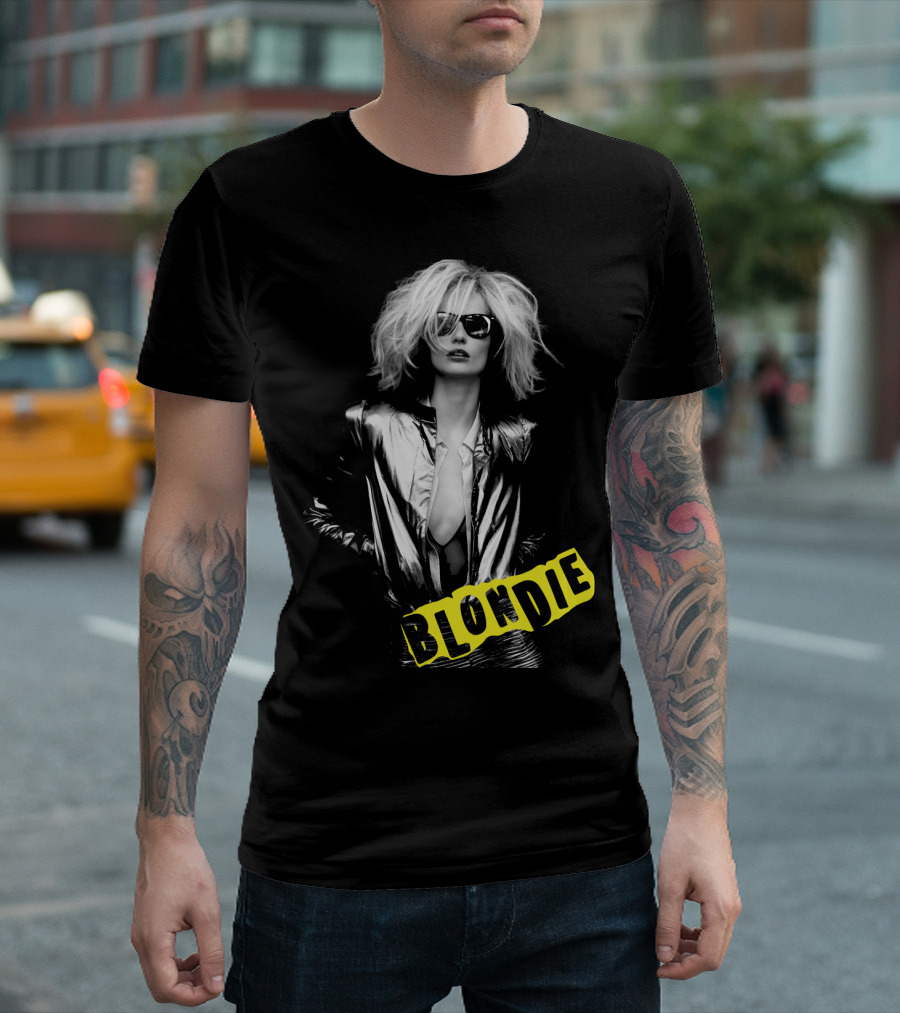 Blondie Silver Jacket And Sunglasses Iconic T-Shirt