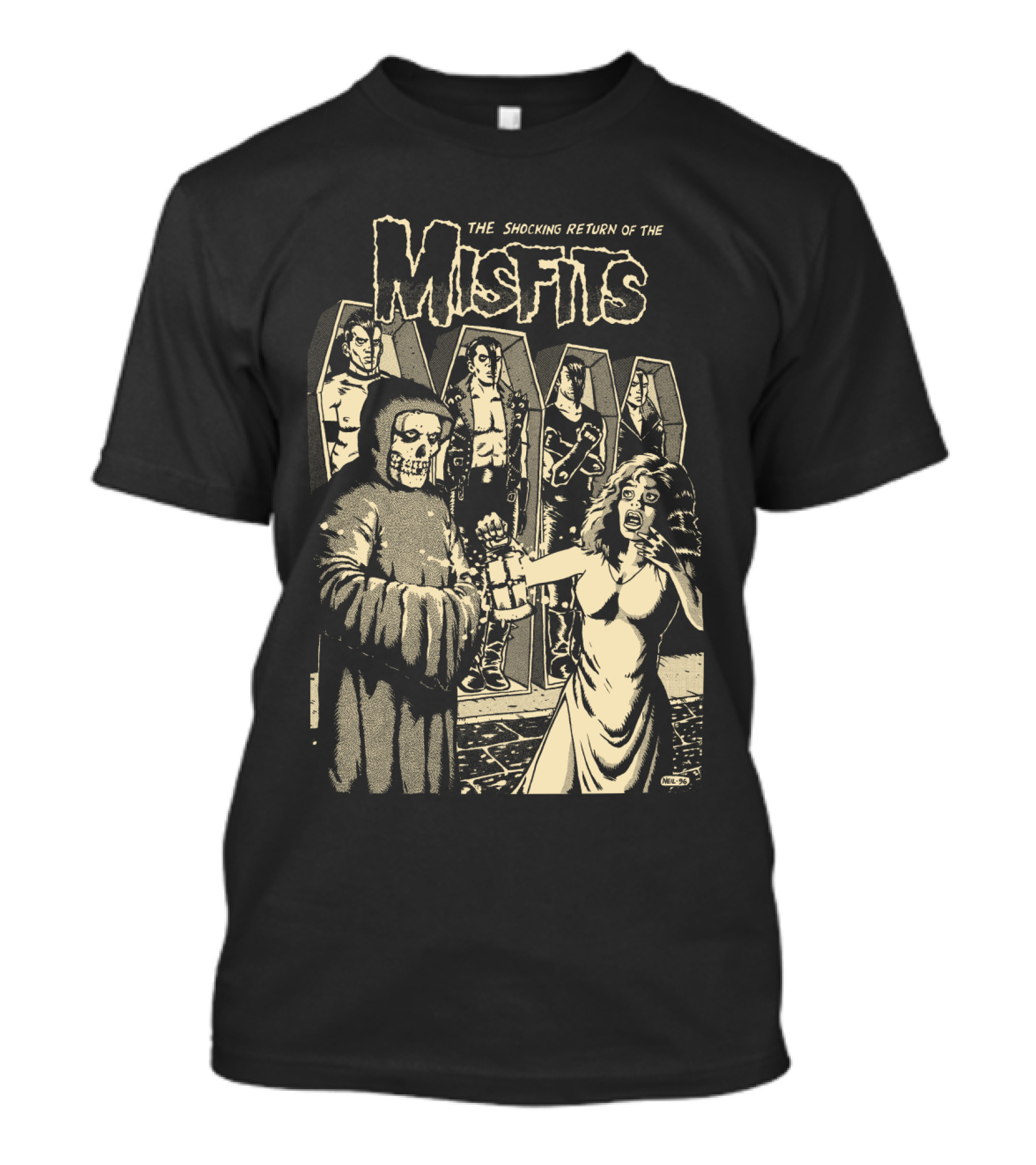 The Shocking Return Of The Misfits Coffin Horror Scene T-Shirt
