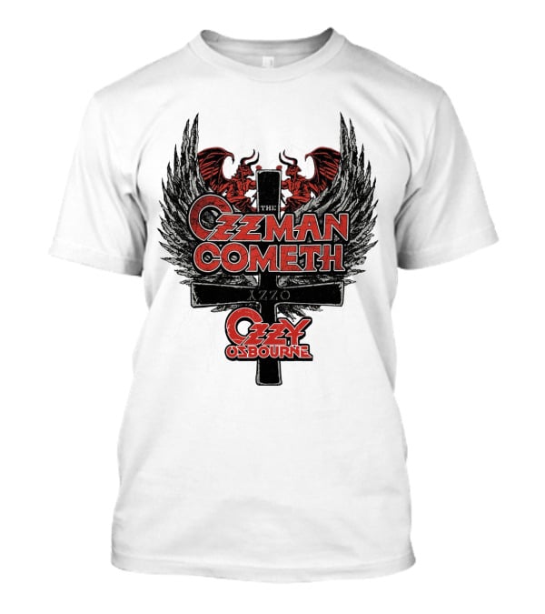 The Ozzman Cometh Ozzy Osbourne Oz 18 Winged Cross T-Shirt