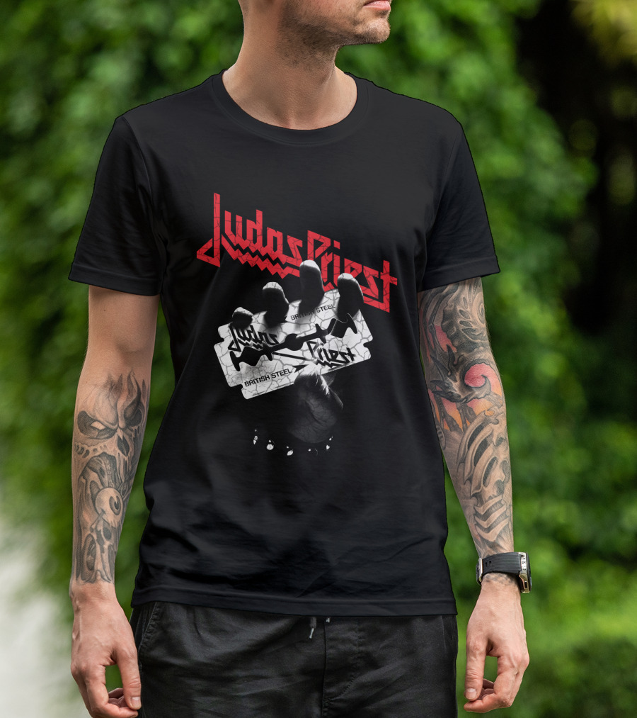 Judas Priest British Steel Razor Blade T-Shirt