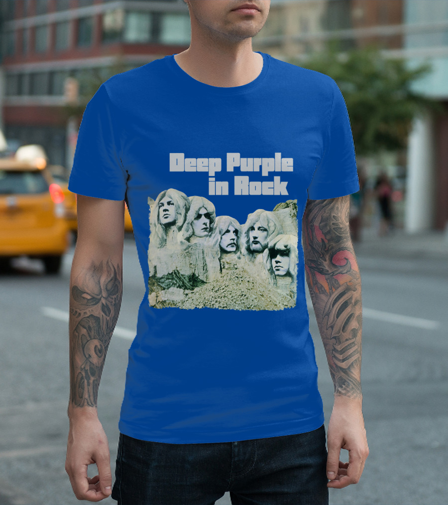 Deep Purple In Rock Mount Rushmore Album Art T-Shirt