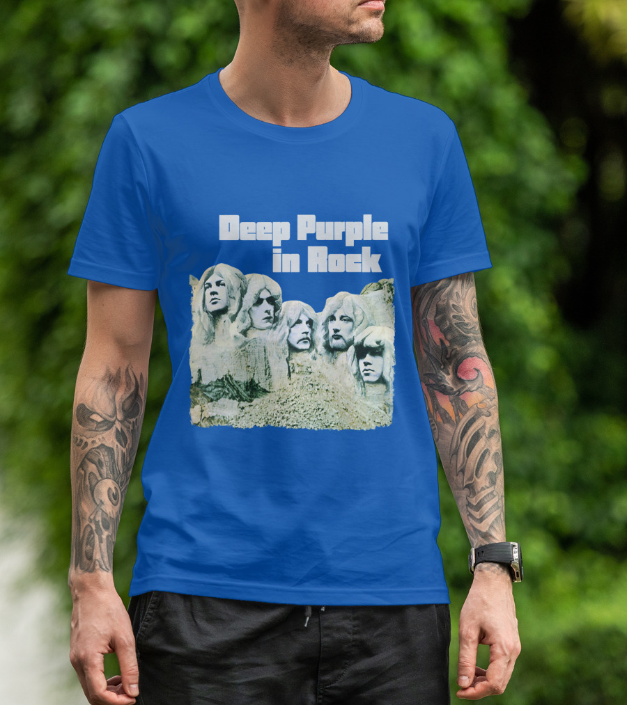 Deep Purple In Rock Mount Rushmore Album Art T-Shirt