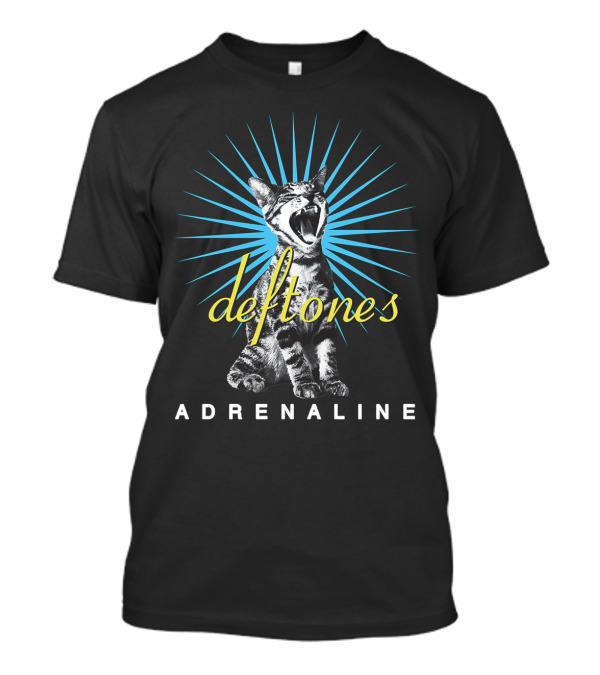 Deftones Adrenaline Cat Graphic Burst T-Shirt