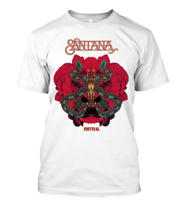 Santana Festival Snake And Rose T-Shirt