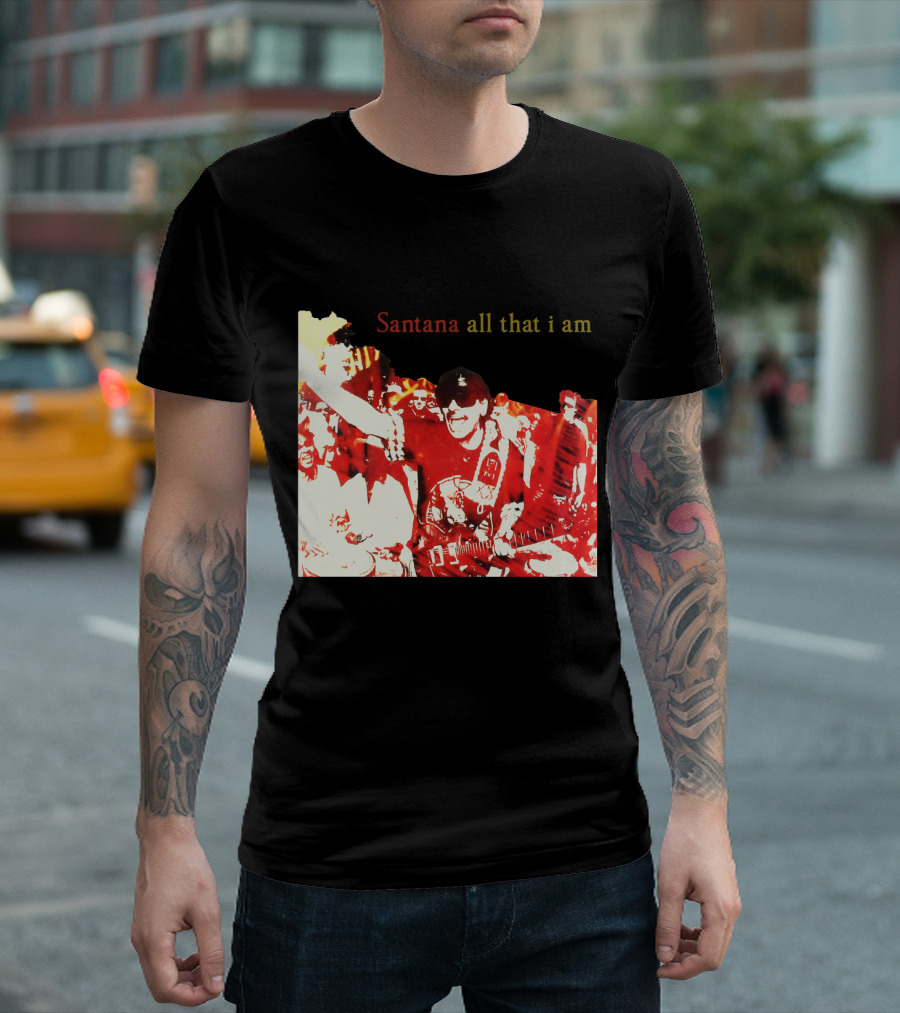 Santana All That I Am Red And White Guitarist T-Shirt