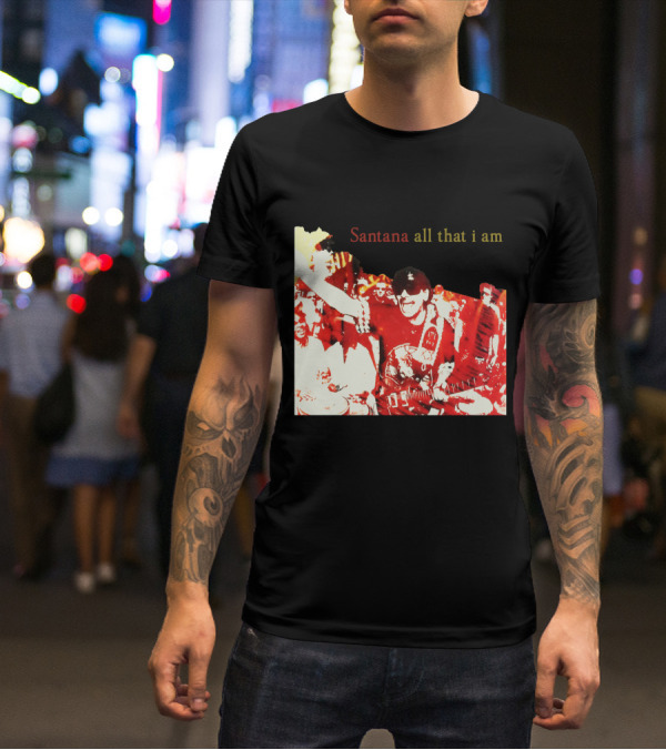 Santana All That I Am Red And White Guitarist T-Shirt