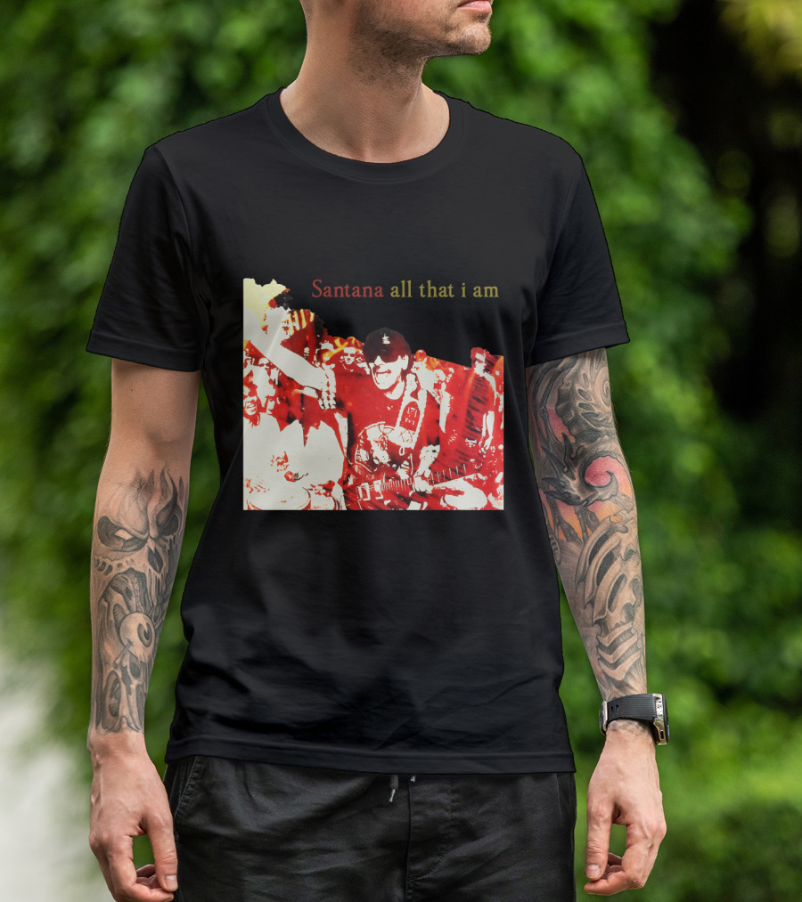 Santana All That I Am Red And White Guitarist T-Shirt