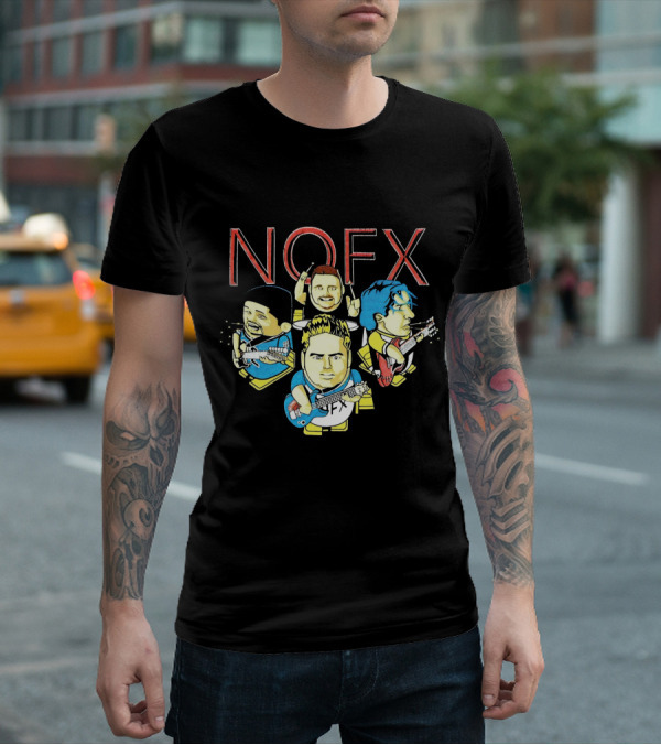 Nofx Cartoon Band Members T-Shirt