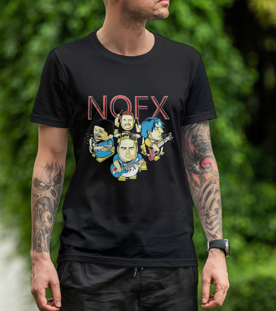 Nofx Cartoon Band Members T-Shirt