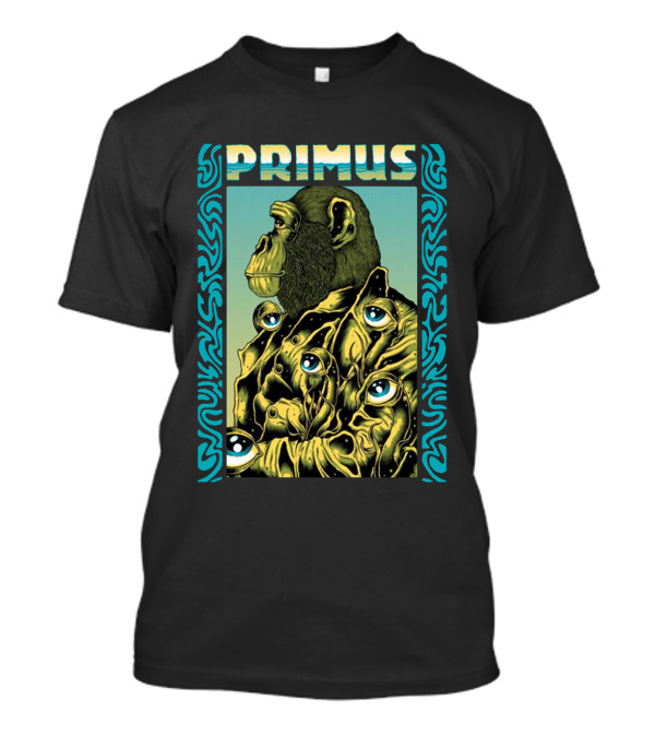 Primus Surreal Ape With Hypnotic Eyes In Psychedelic Art Style T-Shirt
