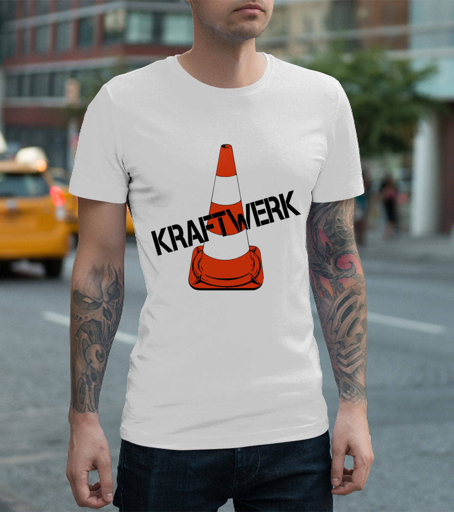Kraftwerk Highway Traffic Cone Retro T-Shirt