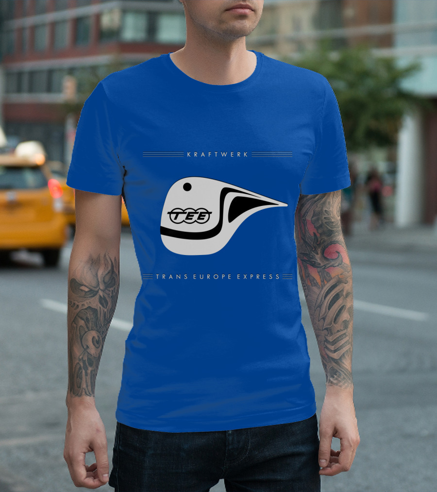 Kraftwerk Trans Europe Express Tee Bird Logo Blue T-Shirt