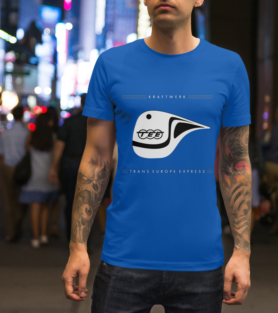 Kraftwerk Trans Europe Express Tee Bird Logo Blue T-Shirt