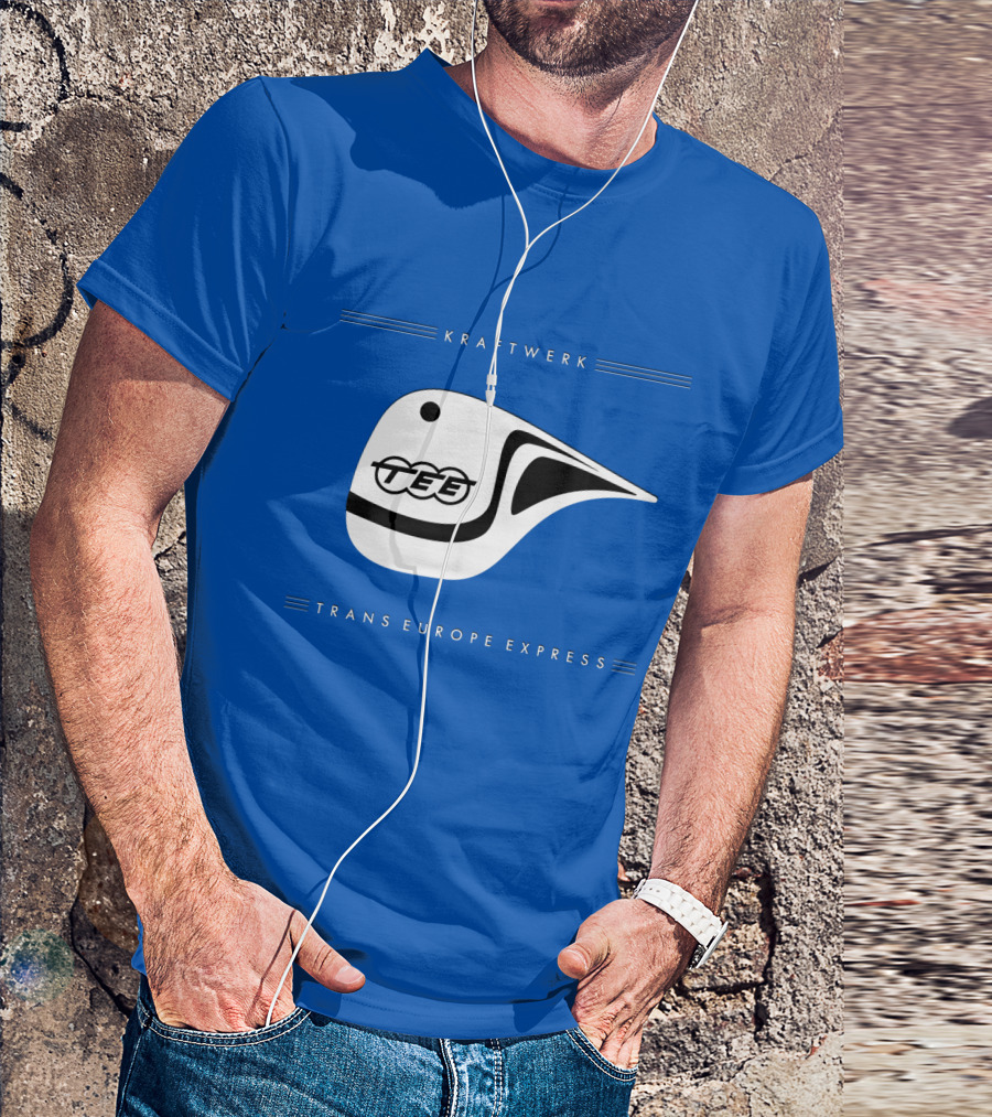 Kraftwerk Trans Europe Express Tee Bird Logo Blue T-Shirt