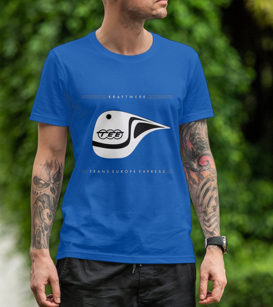Kraftwerk Trans Europe Express Tee Bird Logo Blue T-Shirt