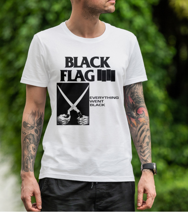 Black Flag Everything Went Black Scissors Artwork T-Shirt