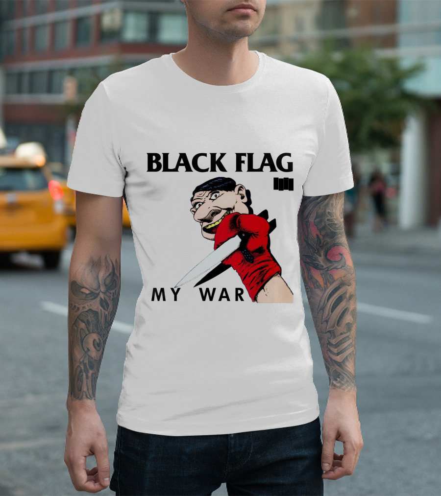 Black Flag My War Knife T-Shirt
