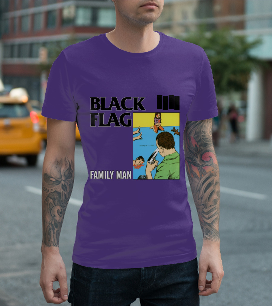 Black Flag Family Man - Nervous 23-1983 T-Shirt