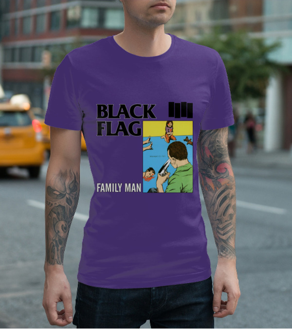 Black Flag Family Man - Nervous 23-1983 T-Shirt
