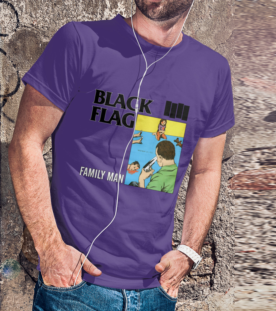 Black Flag Family Man - Nervous 23-1983 T-Shirt