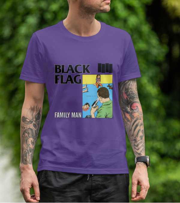 Black Flag Family Man - Nervous 23-1983 T-Shirt