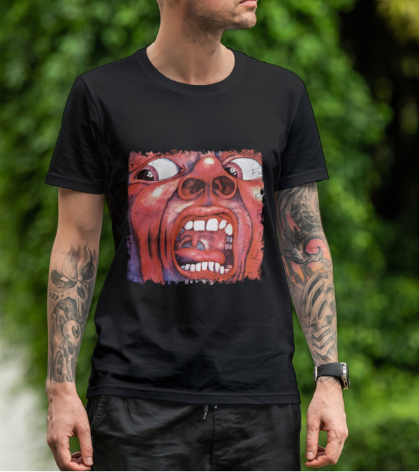 KC 03 In The Court Of The Crimson King Album Art Distorted Red Face T-Shirt