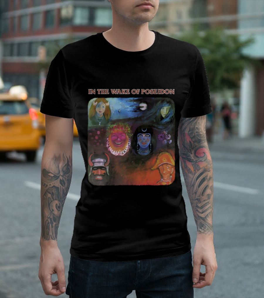 KC 06 In the Wake of Poseidon Faces and Moon T-Shirt