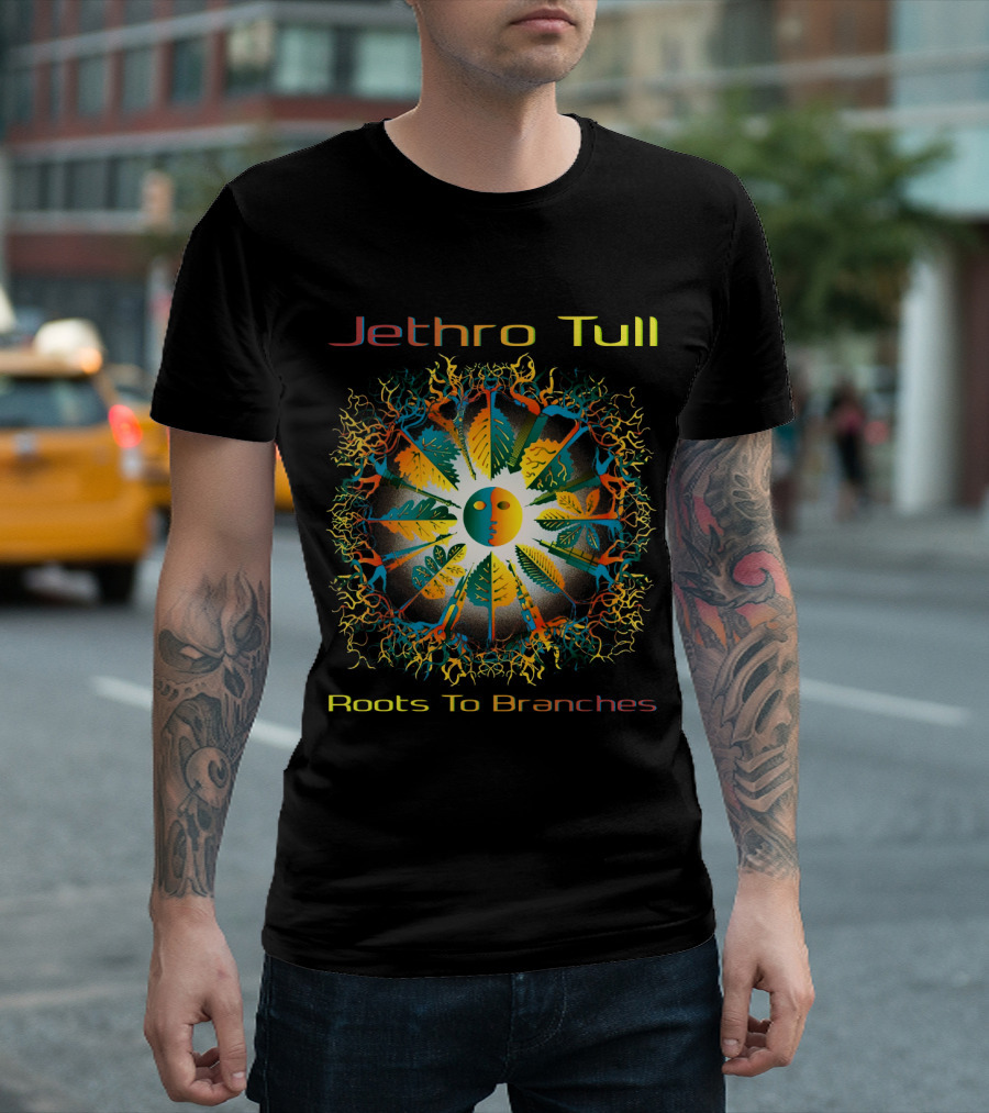 Jethro Tull Roots To Branches Psychedelic Tree Symbolism Vibrant Nature T-Shirt