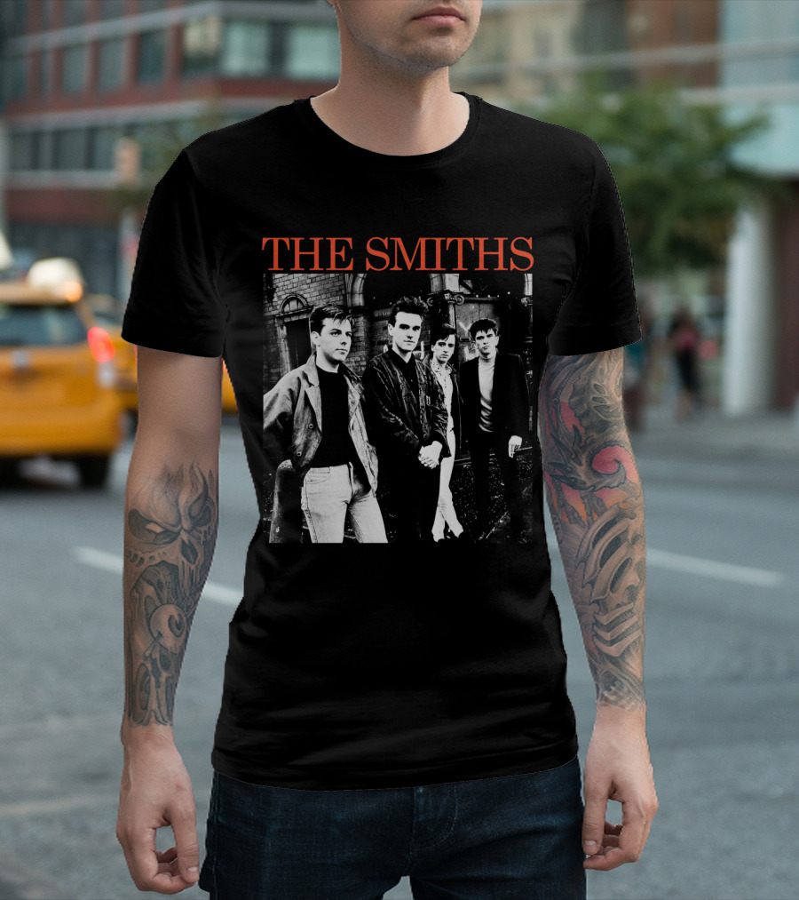 The Smiths 1980S Band Black And White Group T-Shirt