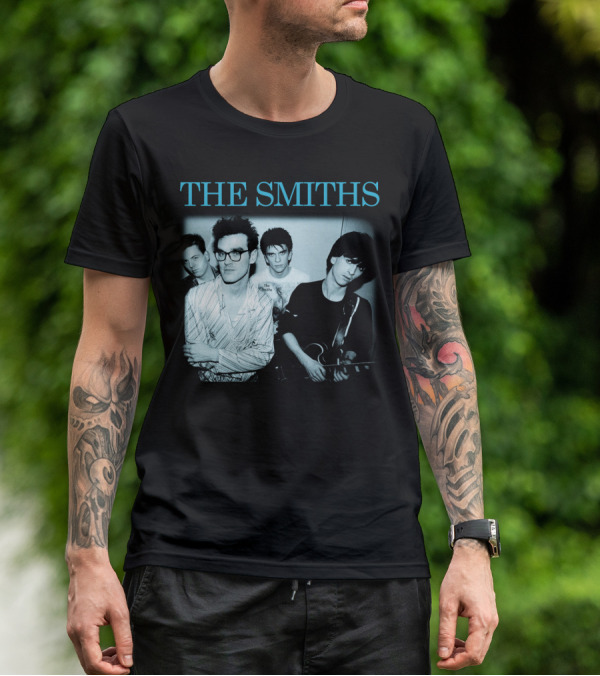 The Smiths Band Photo Black And Blue T-Shirt