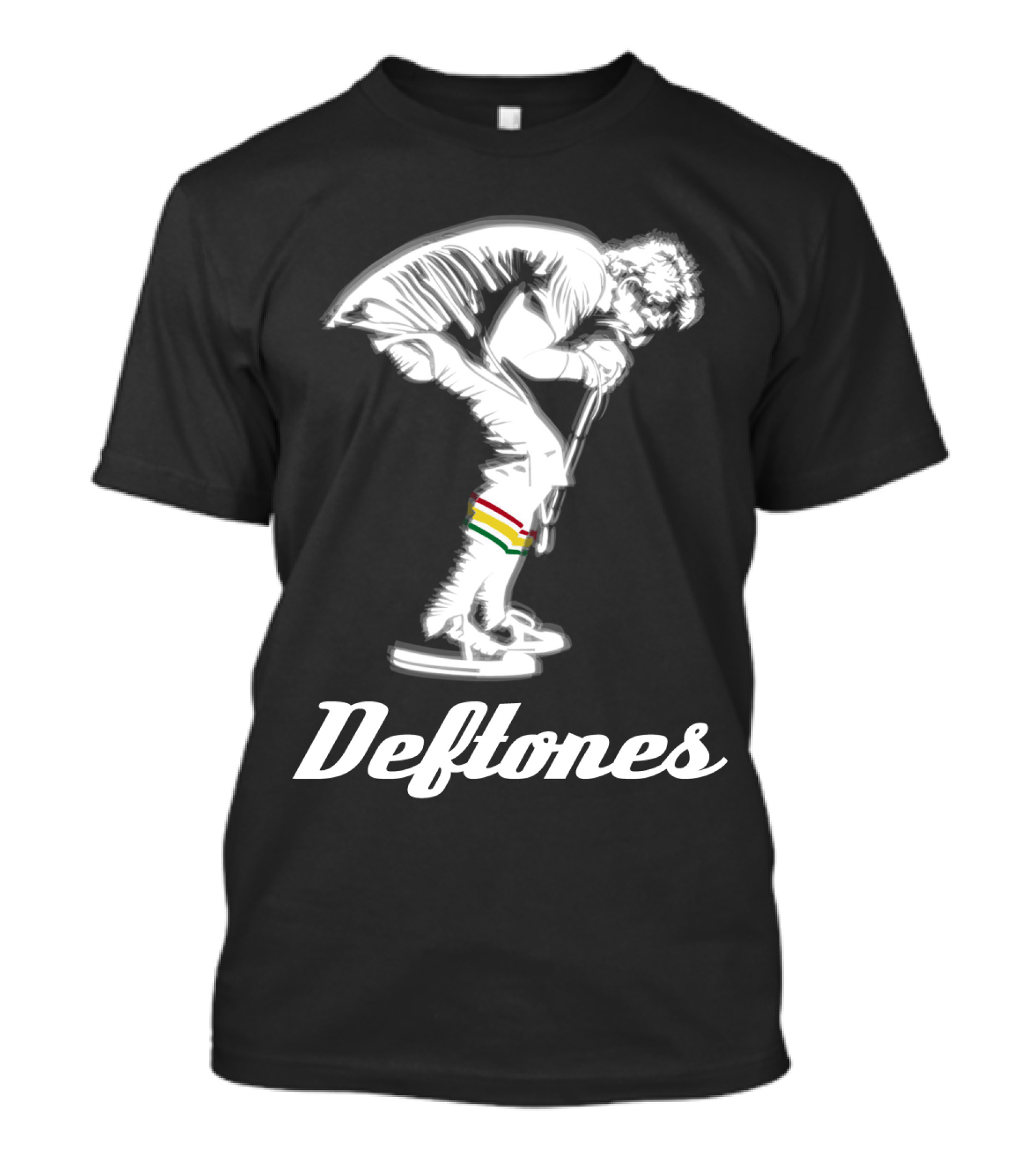 Deftones Band Performance Illustration With Dynamic Pose T-Shirt