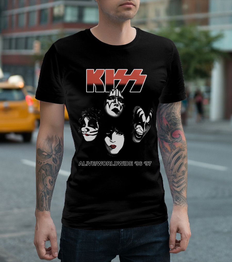 Kiss Alive/Worldwide '96 '97 Tour Faces T-Shirt