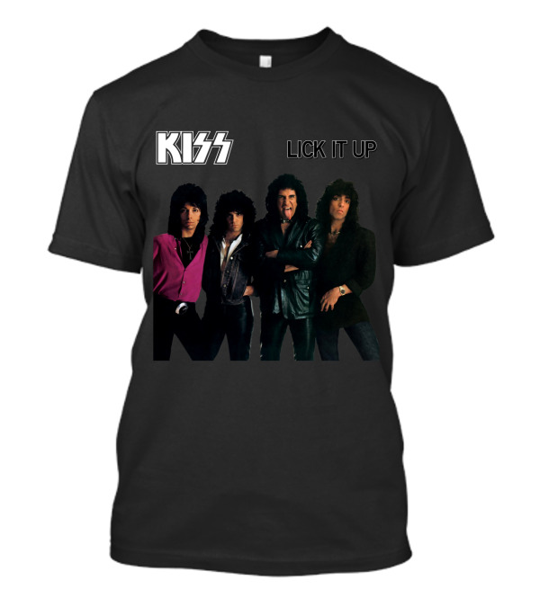 Kiss Lick It Up Album Cover Vintage 80S Rock Band T-Shirt