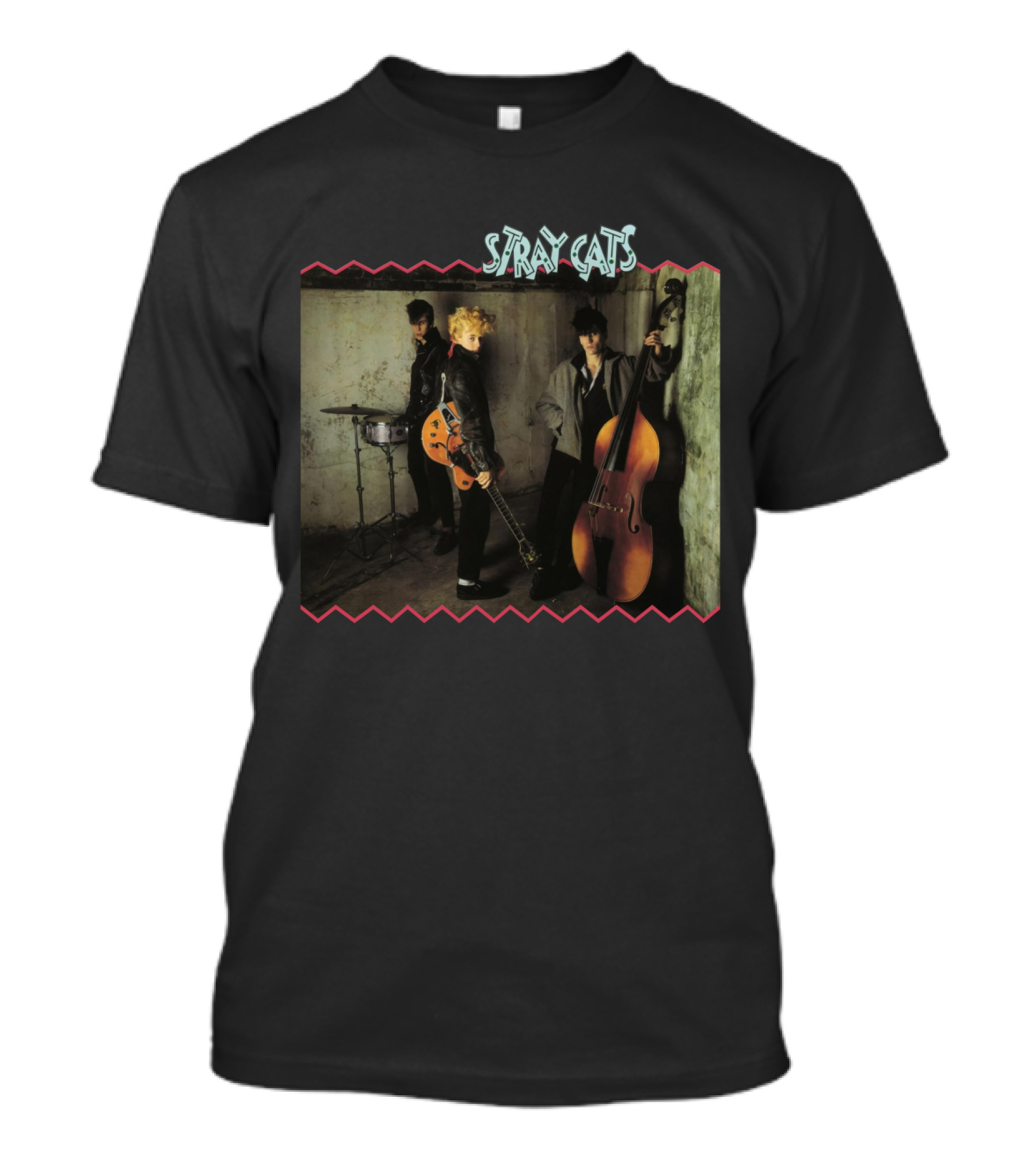 Stray Cats Rockabilly Trio With Instruments T-Shirt