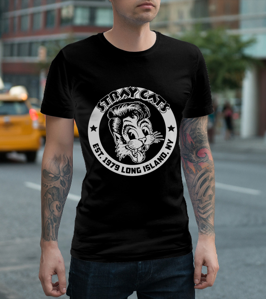 Stray Cats Est. 1979 Long Island Ny Retro T-Shirt