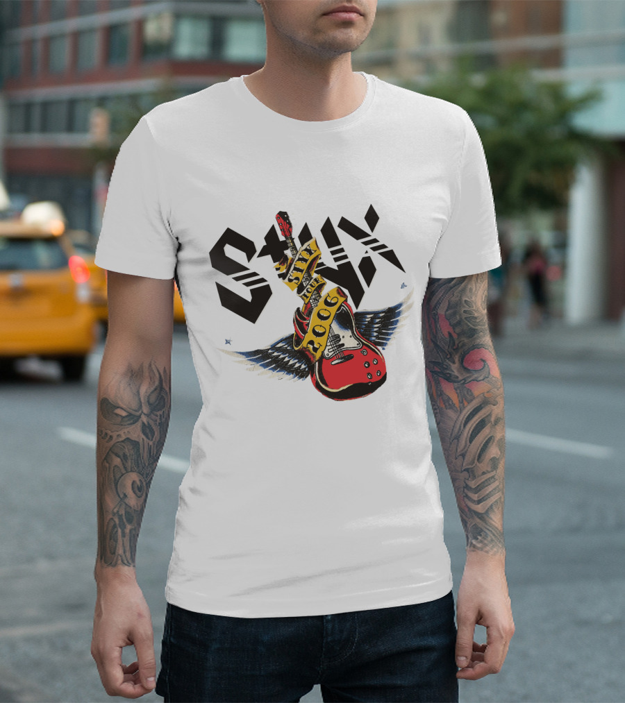 Styx Tour 2006 Winged Guitar T-Shirt