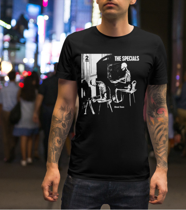 The Specials Ghost Town 2 Tone Skeletons T-Shirt